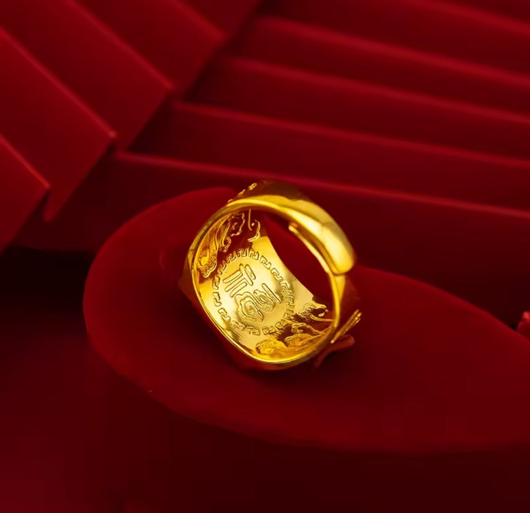 💍 Bague Homme en Or 24K (AU999) – Force & Élégance 💍