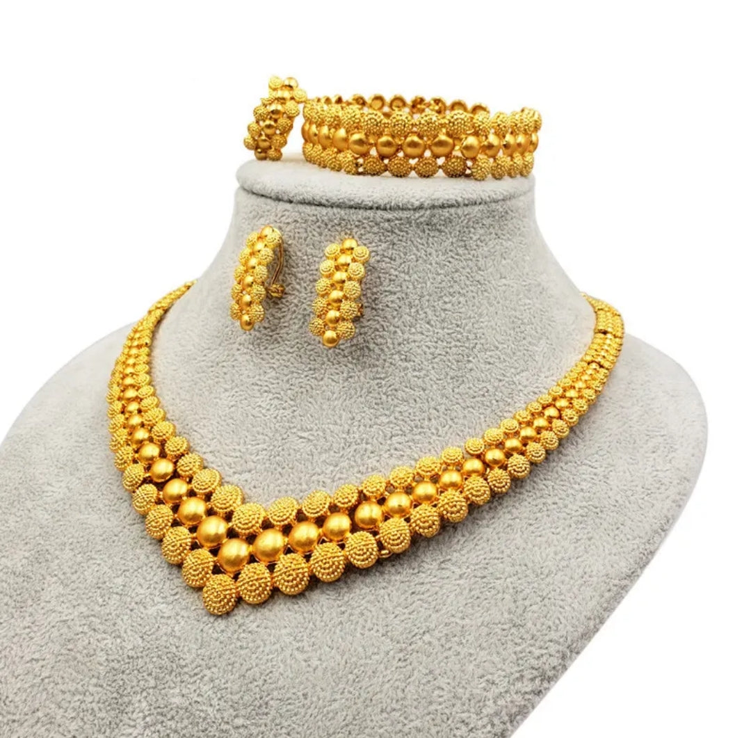Set de Bijoux Dubaï Gold 24K – 4 pièces