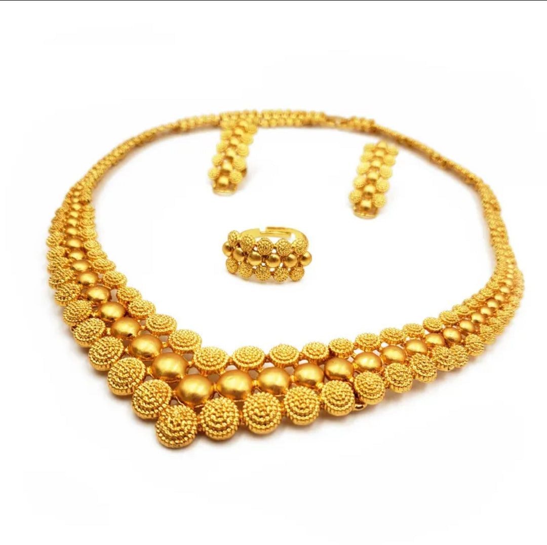Set de Bijoux Dubaï Gold 24K – 4 pièces